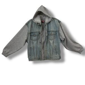 Mickey Inc. 90s Mickey Mouse Denim Hoodie Jacket XL Vintage Y2K